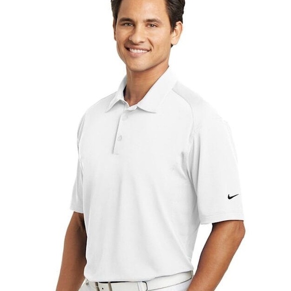 NIKE Golf Tour Performance Polo Men’s Size Medium White Short Sleeve Dri-Fit - Picture 1 of 8